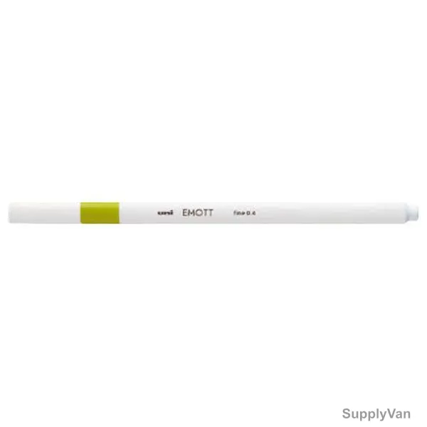 Uni-Ball Emott Fineliner Pen, PEM-SY-GN, 0.4MM Tip Size, Green, 10 Pcs/Pack