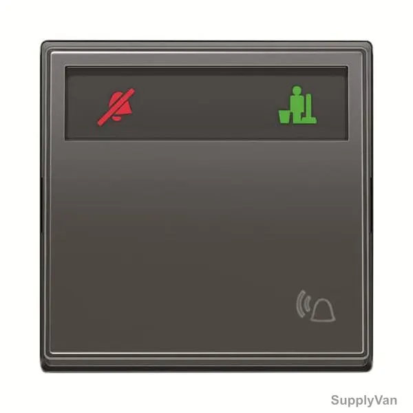 ABB DND/MUR Corridor Unit With LED and Bell, AM40344-SB, Millenium, 1P, 2 Gang, 10A, Silk Black