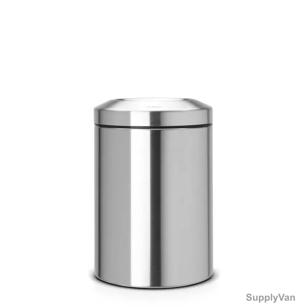 Brabantia Flame Guard Paper Bin, 378904, 15 Litres, Matt Steel