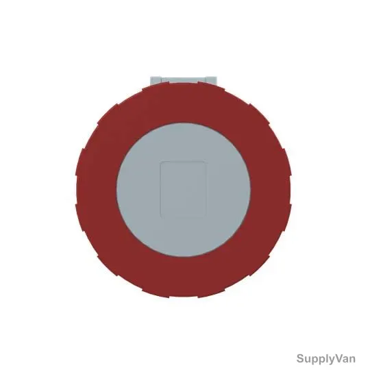 Abb Straight Flange Panel Mounted Socket Outlet, 463RU6W, 346-415V, IP67, 63A, 3P+N+E, Red