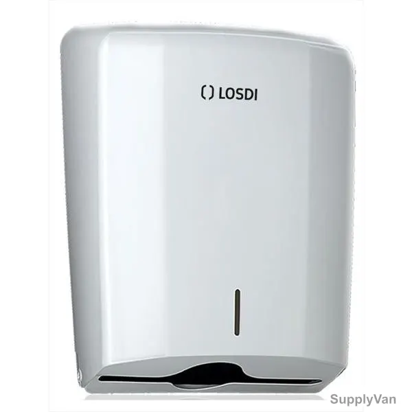 Losdi Folded Hand Towel Dispenser, CP-0106-BL, 240MM, 600 Towels, ABS, White