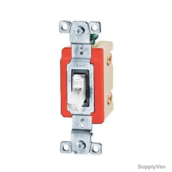 Hubbell 4 Way Toggle Switch, HUBHBL18224WCN, 20A, 347VAC
