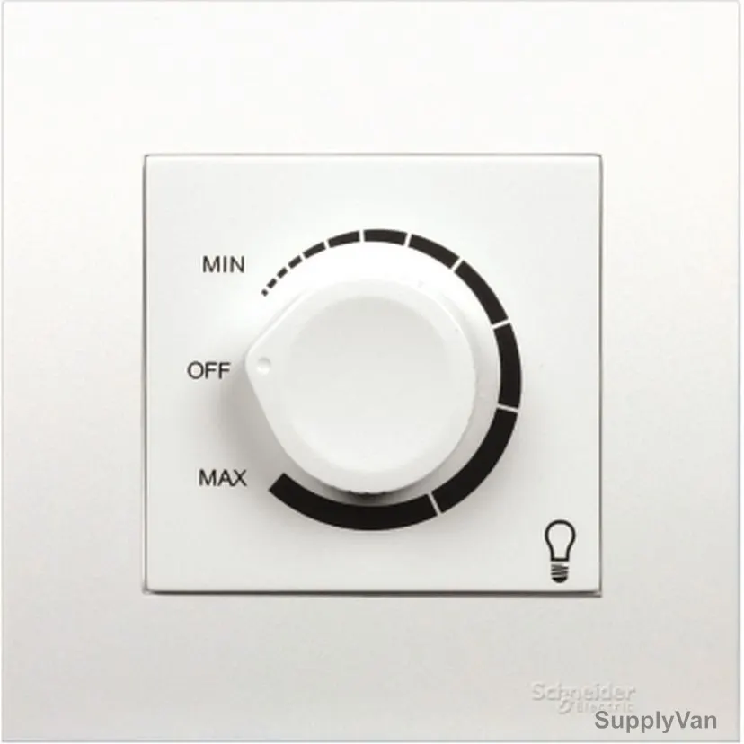 Schneider Electric Light Dimmer Switch, KB31RD400, Vivace, 1 Gang, 220-240VAC, White