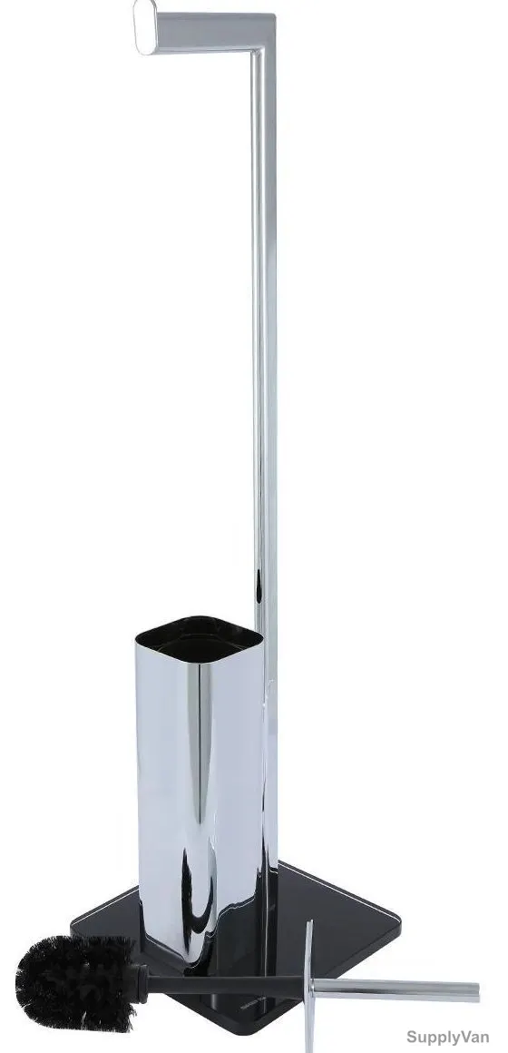 High Trend Paper and Brush Holder, NN4072-AB, Silver Colour, Steel