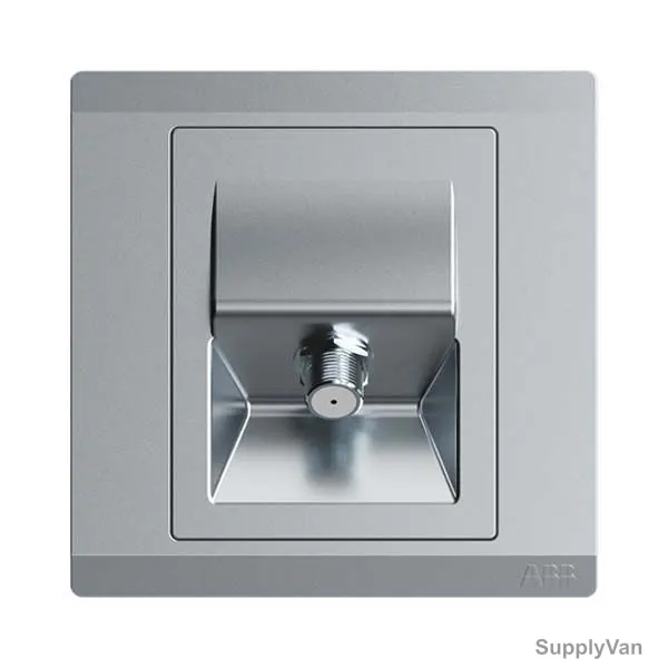 Abb F Type Sat Socket Outlet, BL308-G, lnora, 1 Gang, Classic Grey — image 1