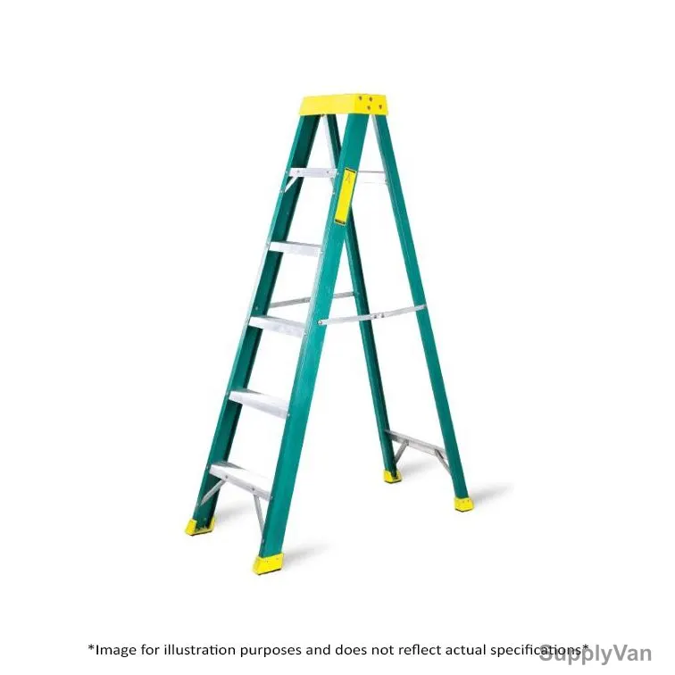 Topman Single Sided Ladder, FRPSS12, Fiber Glass, 12 Steps, 130 Kg Loading Capacity