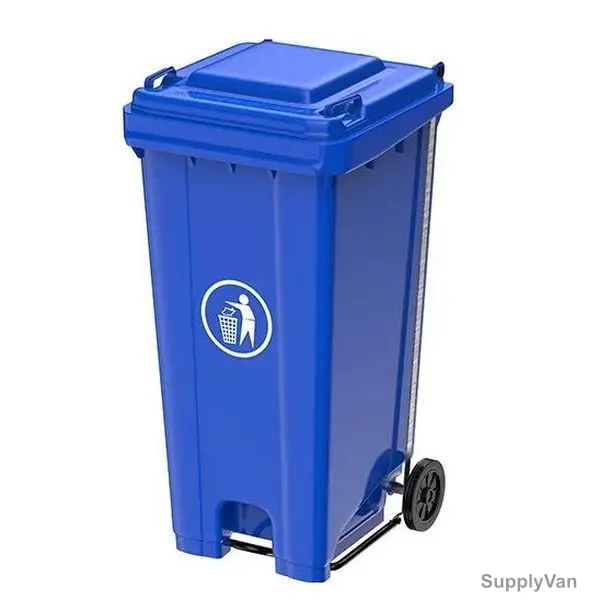 Garbage Bin With Middle Pedal, 240 Ltrs, Blue