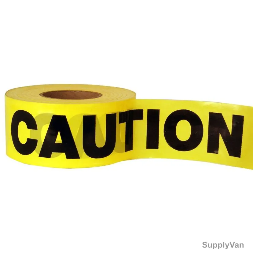 Warning Tape, 3 Inch x 100 Mtrs, Yellow