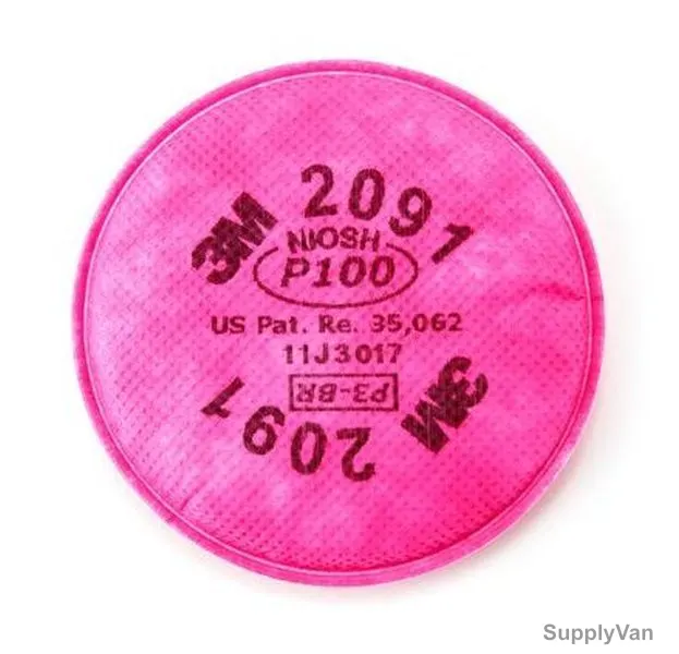 3M Particulate Filter, 2091, NIOSH P100, Pink