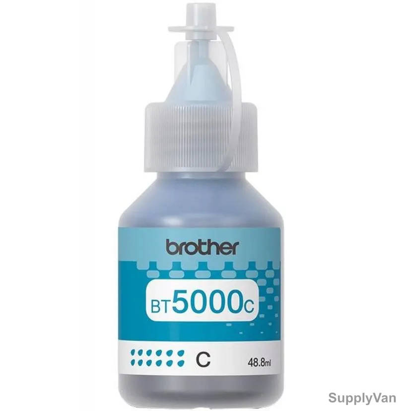 Brother Inkjet Ink Bottle, BT5000C, 5000 Pages, 48.8ML, Cyan