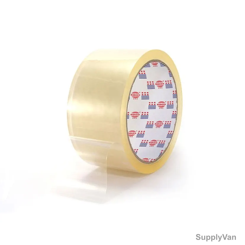 Asmaco Bopp Packing Tape, Clear, 45 Micron, 48MM x 70 Yards, 36 Rolls/Carton