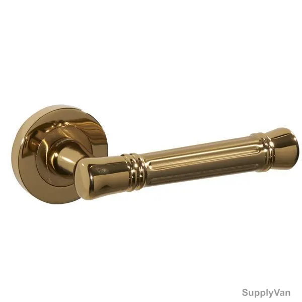 Doganlar Door Handle, Venedik, Zinc, Gold Plated