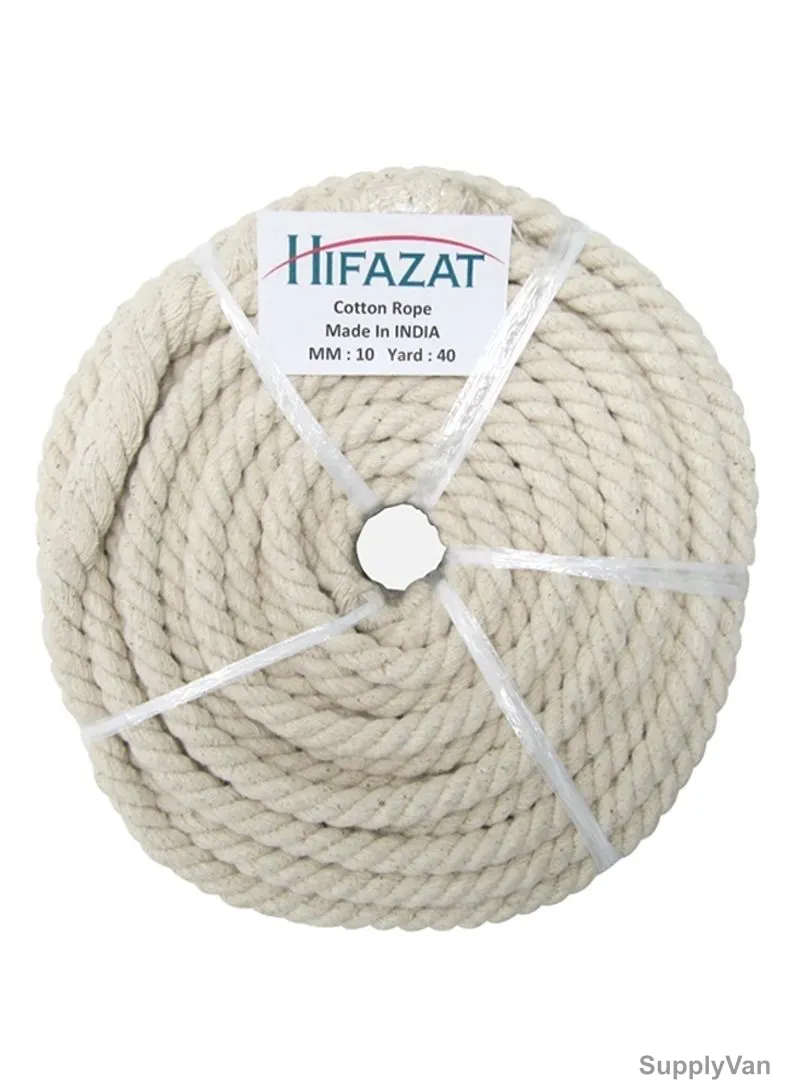 Hifazat Rope, SHGTCR-10M-40Y, Cotton, 10MM x 36.5 Mtrs, Beige