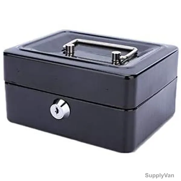 Cash Box, Metal, S, 29 x 22CM, Dark Blue