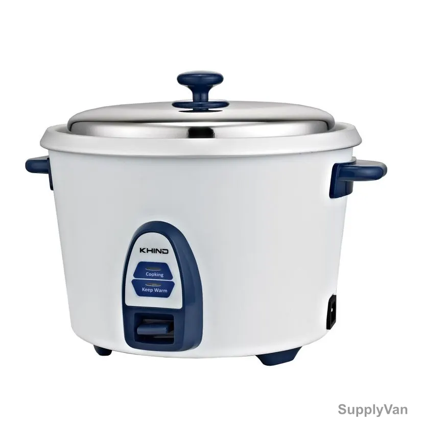 Khind Rice Cooker, RC806N, Anodized Aluminium, 350W, 0.6 Ltr, Light Winter Grey