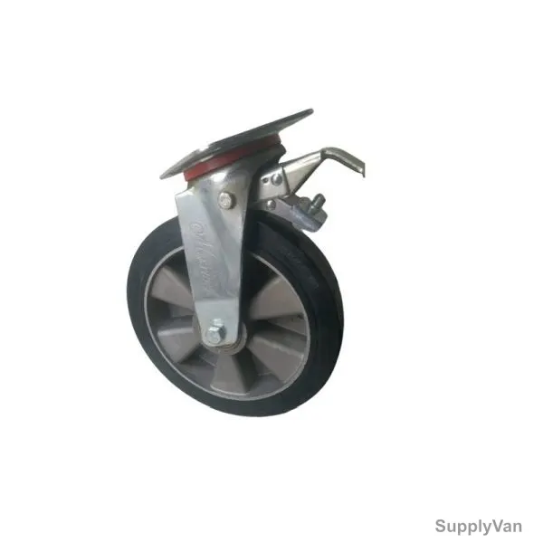 Maxwel Heavy Duty Rubber Wheel Caster, 10 Inch Wheel Dia, 900 Kg Weight Capacity