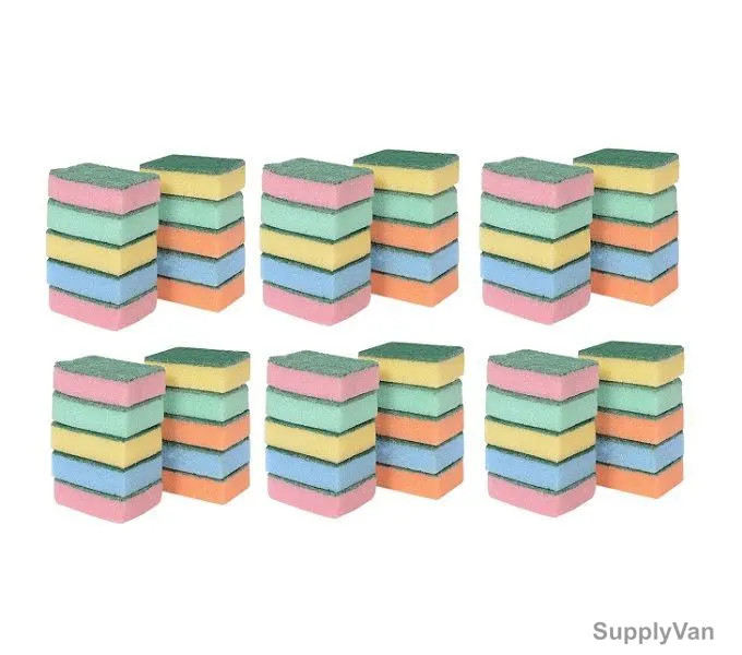 Moonlight Sponge With Scouring Pad Set, 80924, 37x27CM, MultiColor, PK60