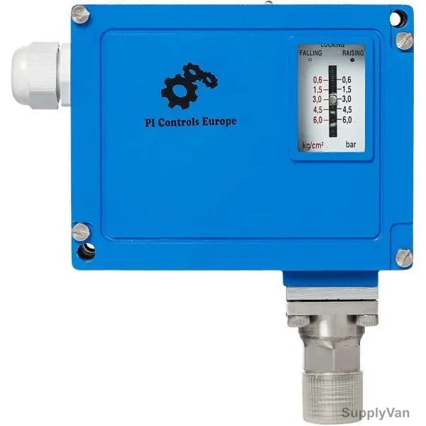 PI Controls Pressure Switch, PI-S201-B07, 0.6 to 6 Bar