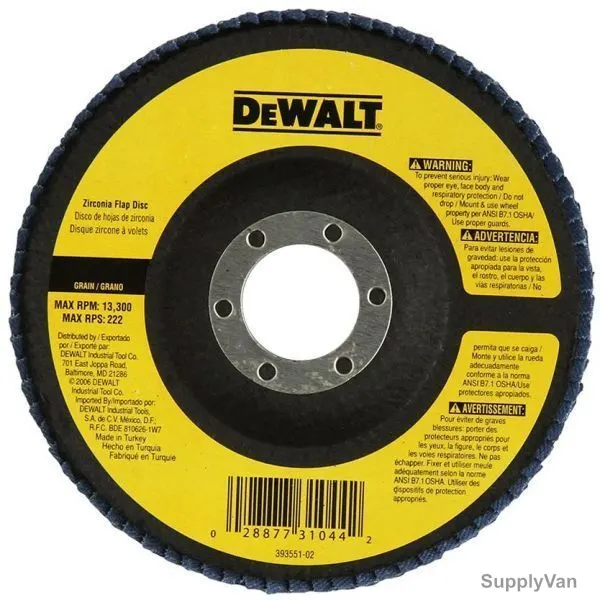 Dewalt Flap Disc, DT3293-QZ, Type 27, Grit P60, 115MM