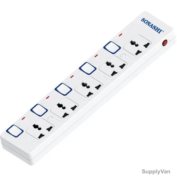 Sonashi 5 Way Extension Socket , SES-805, 13A, 3 Mtrs