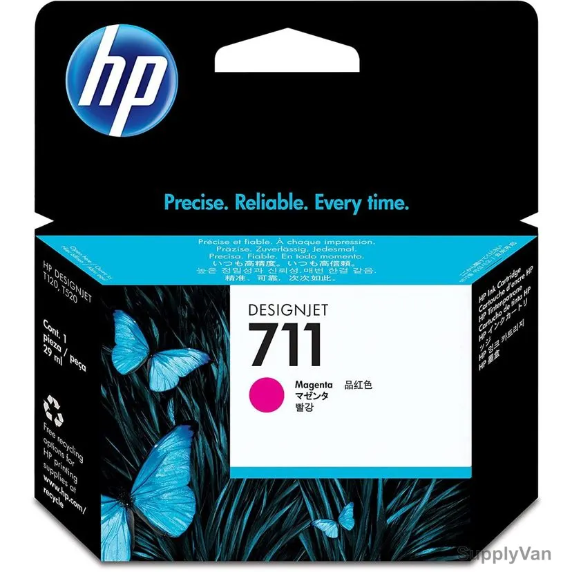 HP DesignJet Ink Cartridge, CZ131A, 711, 29ML, Magenta — image 1