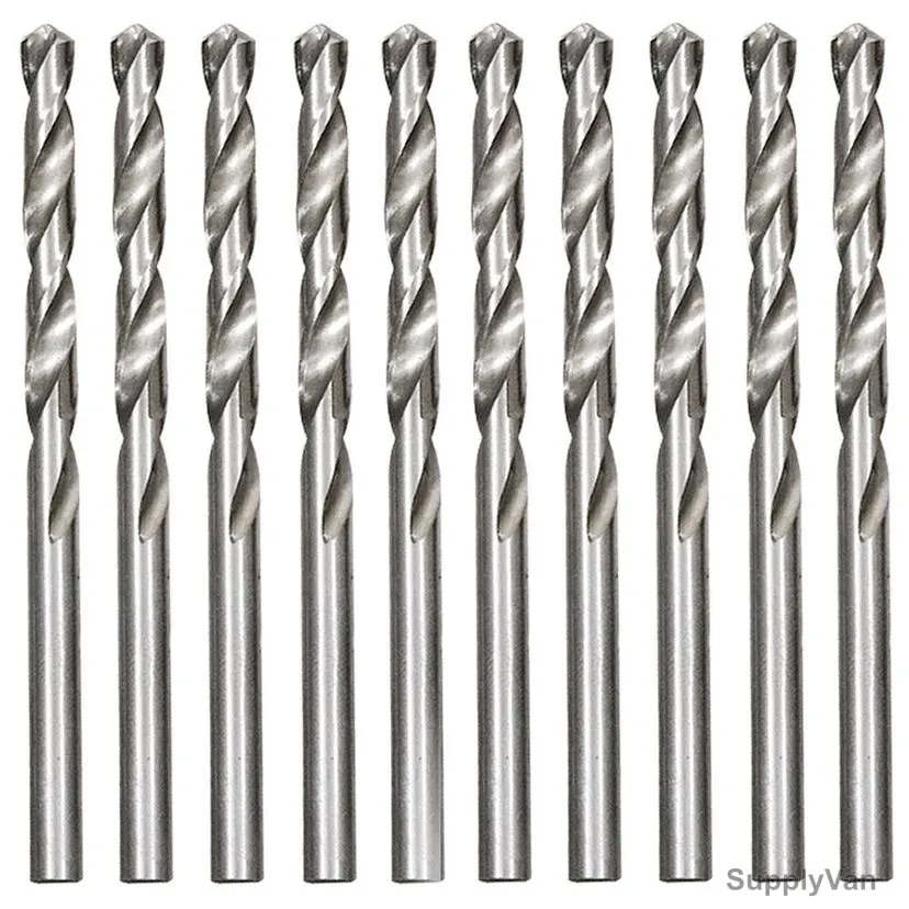 Mtx HSS Metal Drill Bit, 715909, Stainless Steel, Cylindrical Shank Type, 9MM, 10 Pcs/Pack