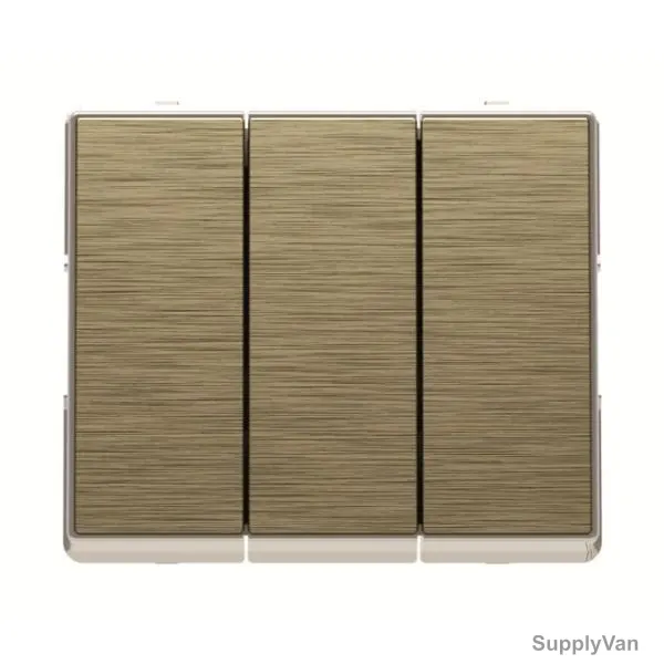 ABB Electrical Switch W/ Triple Rocker Frame, AMD10753-AG-plus-AMD5153-AG, Millenium, 3 Gang, 2 Way, 10A — image 1