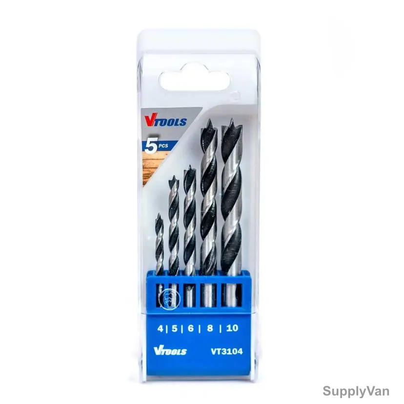 Vtools Wood Drill Bit Set, VT3104, 5 Pcs/Set