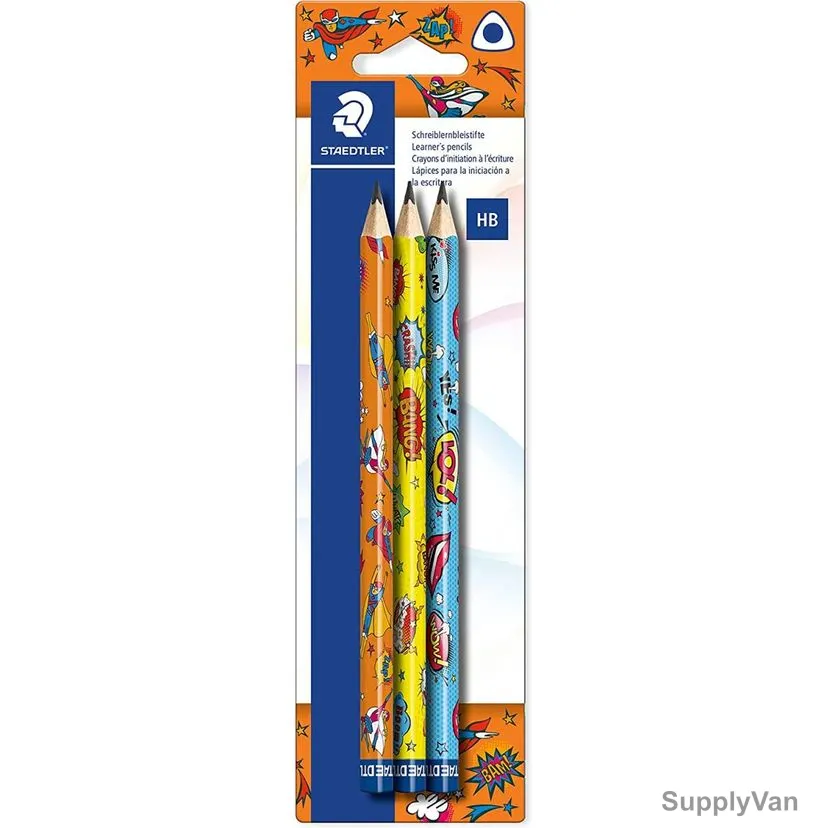 Staedtler Comic Jumbo Graphite Pencil, ST-174-COBK3, Assorted Colors, 3 Pcs/Set
