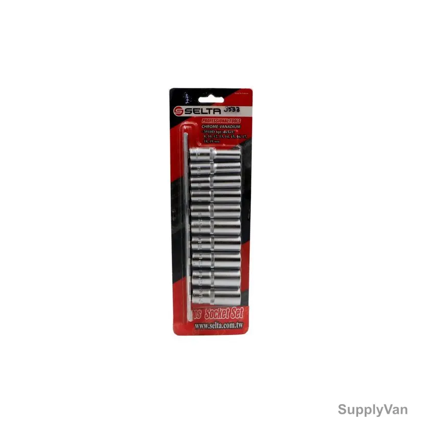 Selta Deep Socket Set, MC9-SOC10, 3/8 Inch, 10 Pcs/Set