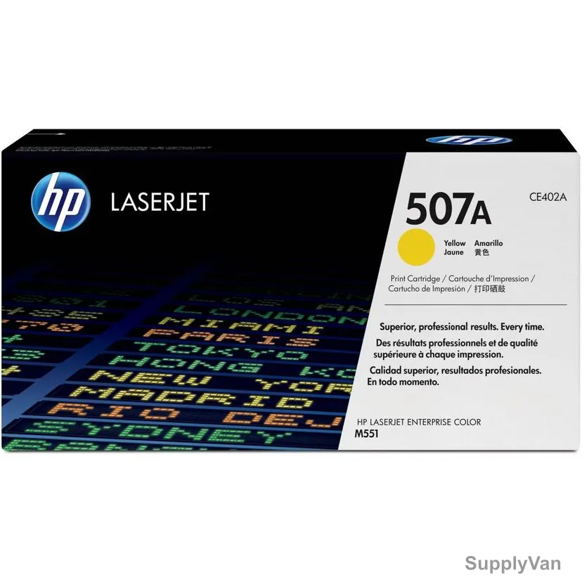 HP Original LaserJet Toner Cartridge, CE402A, 507A, Yellow
