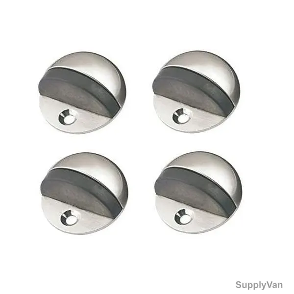 Robustline Half Round Door Stopper With Rubber Bumper, 15150, 44MM Bottom Dia, 4 Pcs/Pack — image 1