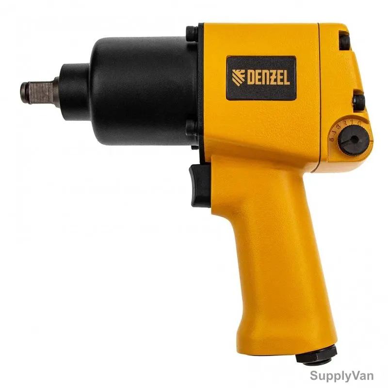 Denzel Pneumatic Impact Wrench With 8 Socket Set, IW860, 1/2 Inch Square Drive, 7000 RPM, 868 Nm
