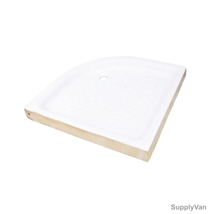 Milano Half Round Shower Tray, Ceramic, 80 x 80CM, White