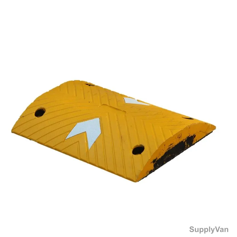 Traffic Safety Heavy Duty Arrow Speed Ramp, CH-12902, Rubber, 50MM Height, 10 KM Speed Limit, 8 Kg, Yellow