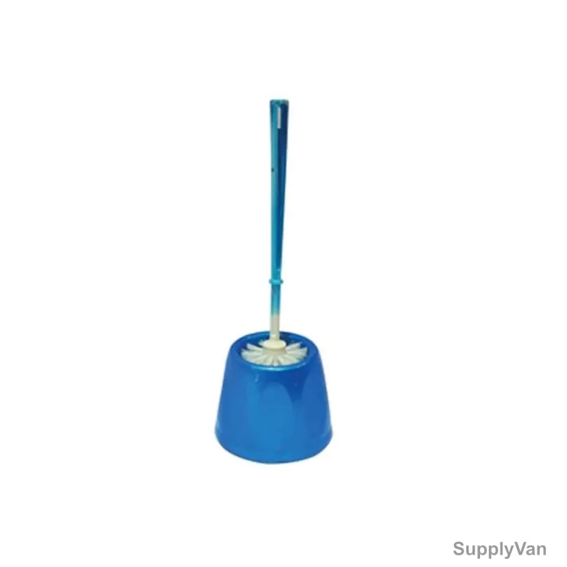 Akc Toilet Brush With Stand, TB01W, Plastic, Blue