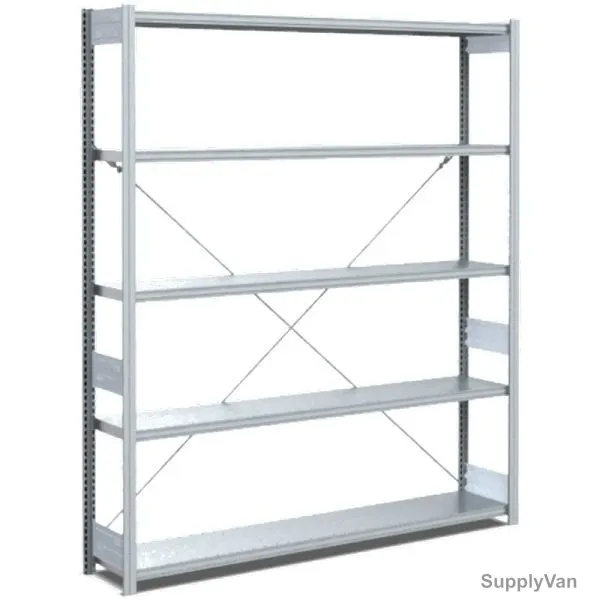 Bito Boltless Shelving W/ 5 Shelves, 10-17034, 2000 x 300MM, Galvanised — image 1