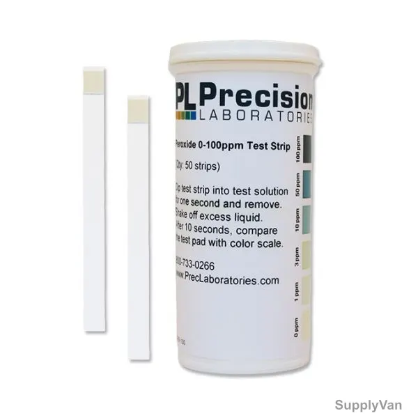 Precision Peroxide Test Strip, PER-100, 100ppm, 64 x 5MM, PK50 — image 1