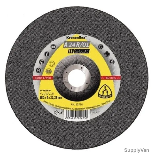 Klingspor Grinding Disc, A24R01, Kronenflex, Special, 125MM