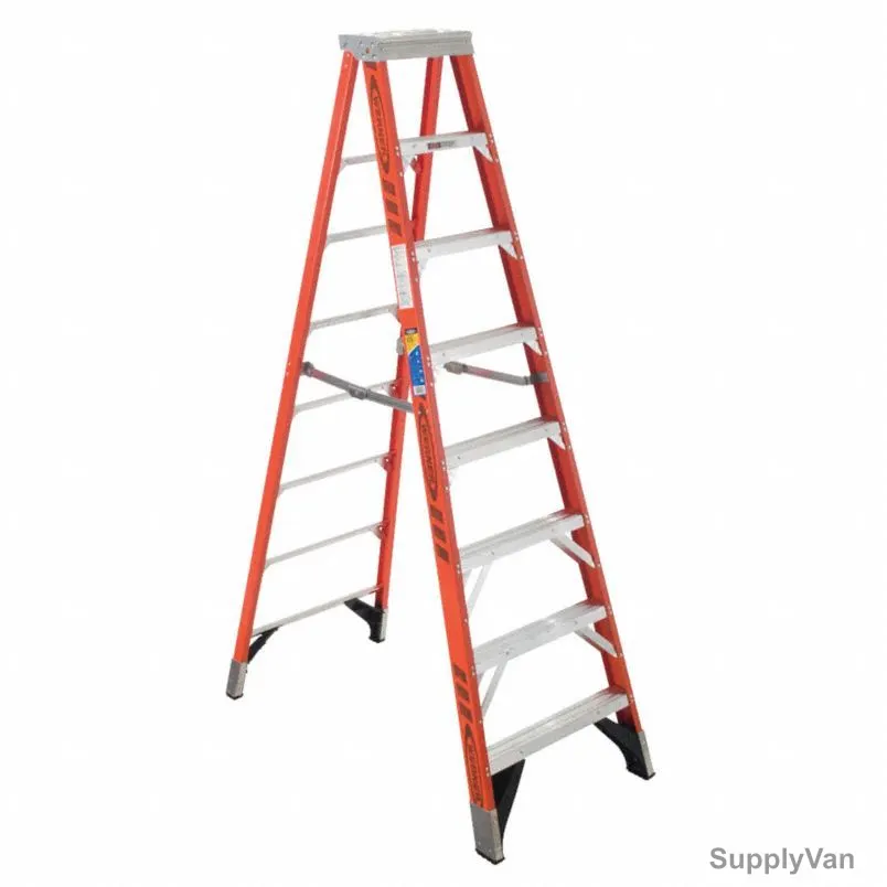 Werner Single Sided Step Ladder, 7408, Fiberglass, 8 Feet Height, 170 Kg Weight Capacity