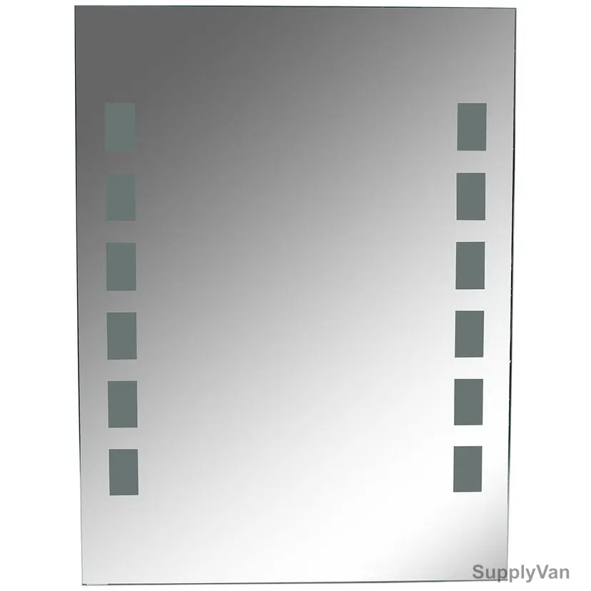 Argent Crystal Fluorescent Light Mirror, JY-534, Rectangular