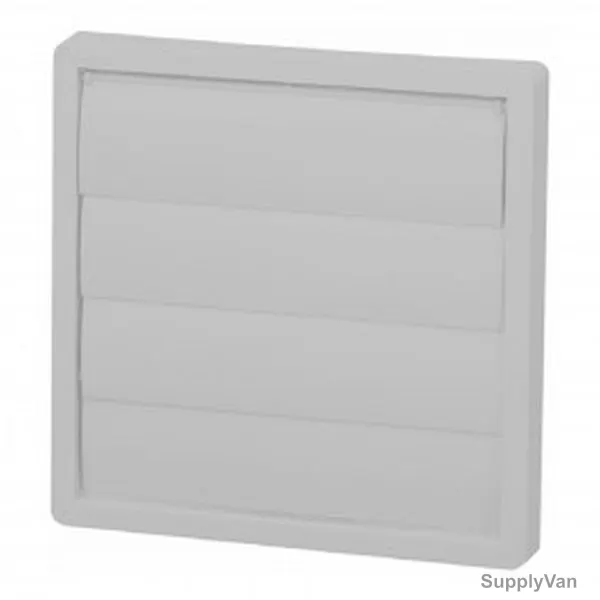 S&P Louvre Back Draft Shutter, PER-500W, Plastic, 548MM Width x 548MM Length, Light Grey — image 1