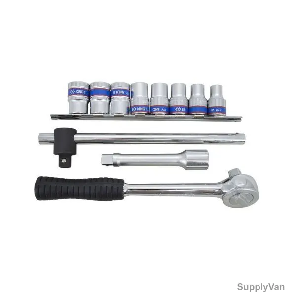 Kingtony Socket Wrench Rail Set, 4311MR, 1/2 Inch Drive, 11 Pcs/Set