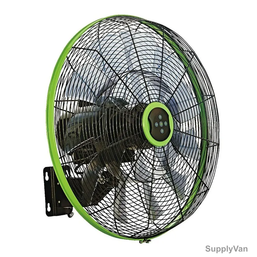 Climate Plus Eco Premium Wall Fan, 90W, 45.8CM Blade Size, 8 Speeds, Black/Green