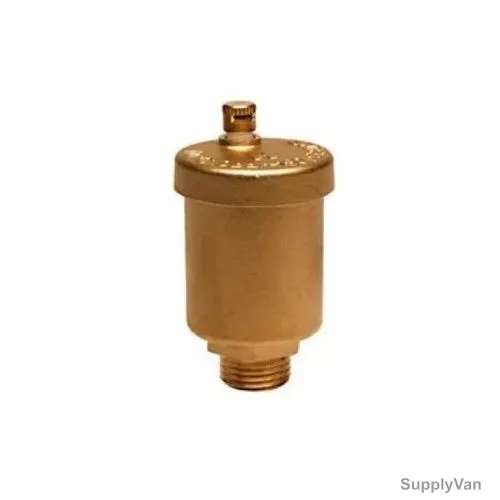 Honeywell Automatic Air Vent Valve, E121, Brass, 10 Bar, 3/8 Inch x 1/2 Inch