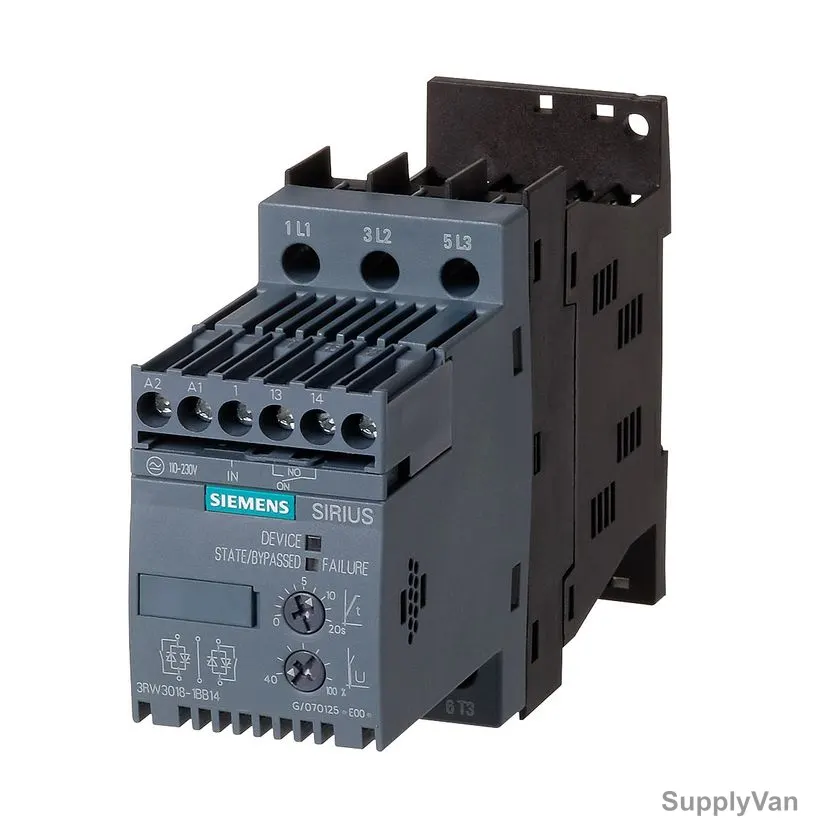 Siemens S00 Soft Starter, Sirius, 3.6A, Screw Terminal, 24VDC, 200-480VAC — image 1