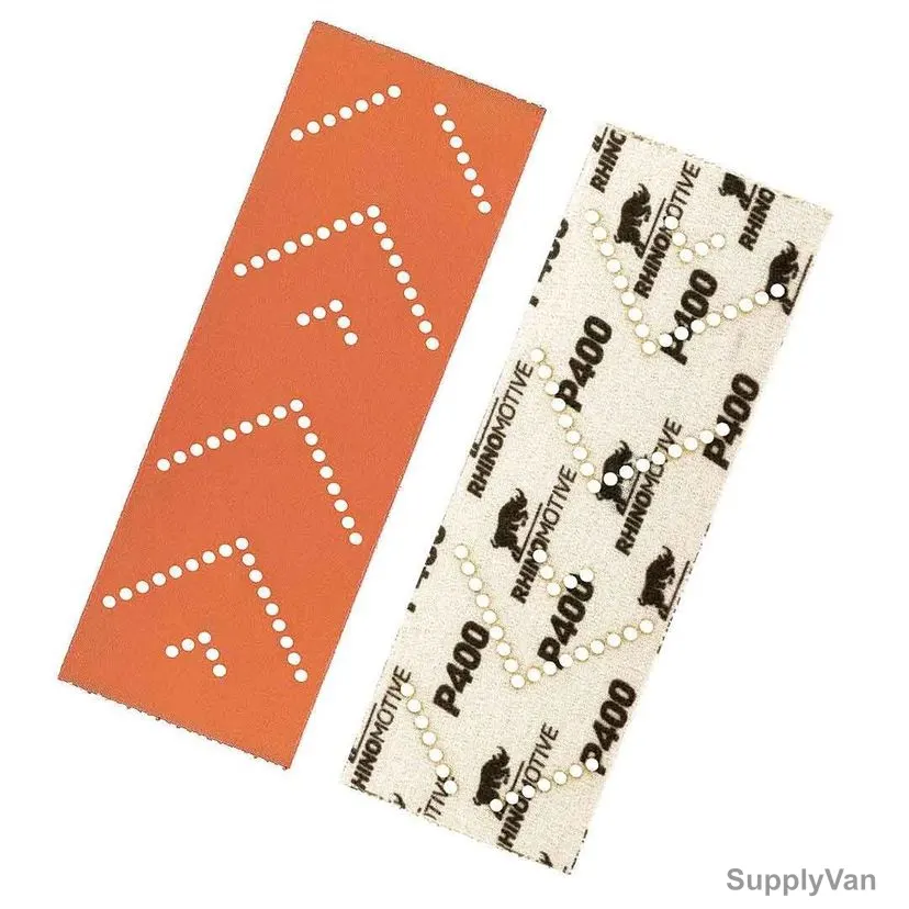 Rhinomotive Extreme+ Sandpaper Sheet, R1526, 70MM x 198MM, P400, Orange, 55 Pcs/Box
