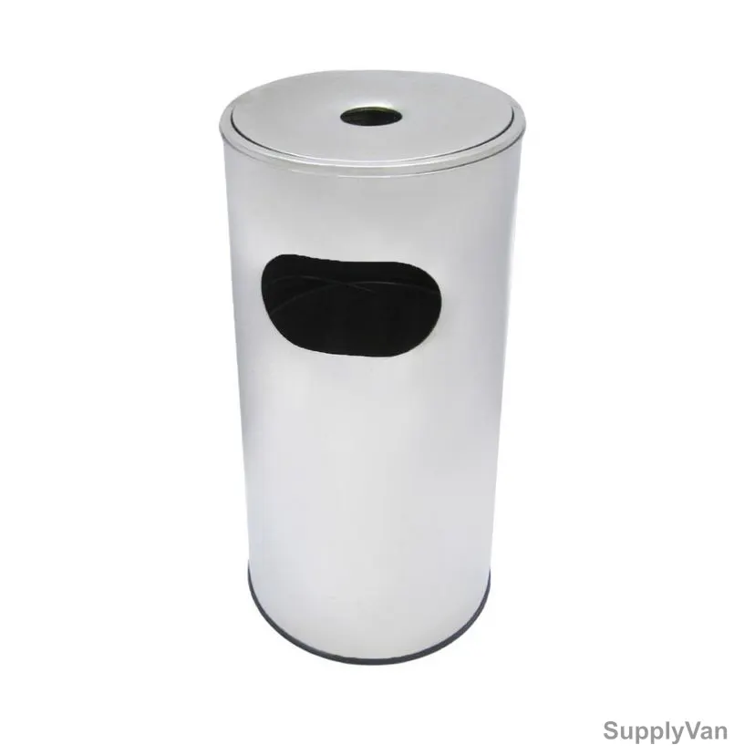 Califorca Ashtray Dustbin, 20003, Stainless Steel, 30 Ltrs Capacity, Silver — image 1