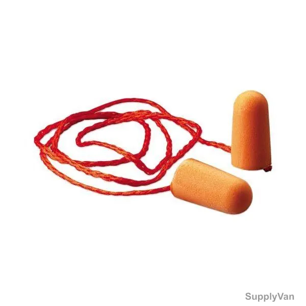 3M Corded Foam Earplugs, 1110, Orange