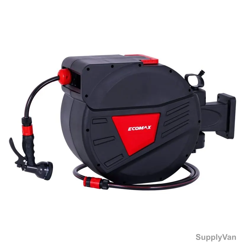 Ecomax Retractable Garden Hose Reel With Adjustable Wall Mount, EMHR053006, 30 Mtrs Length — image 1